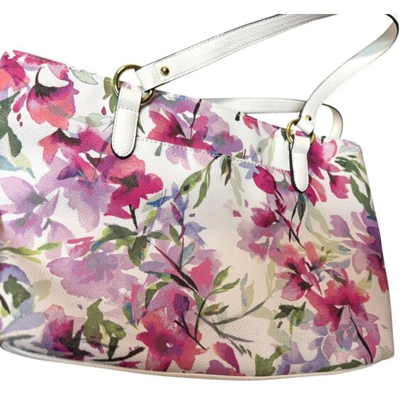 Liz Claiborne Floral Shoulder Purse‎ Tote - Picture 5 of 10